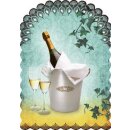 Glückwunschkarte Le Champagne - Sektflasche im...