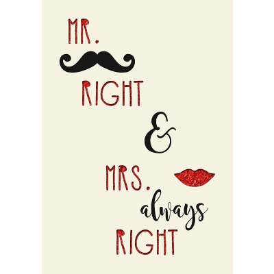 Grußkarte "Mr. Right & Mrs. always right"