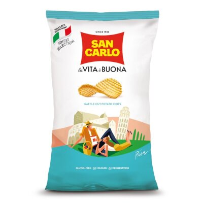 SAN CARLO la VITA è BUONA Waffelchips | Pisa - 100g